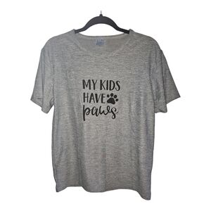 My Kids Have Paws Womens XL Polyester T-shirt
